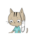 自粛するねこ（個別スタンプ：6）