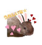 うさぎのももかです。（個別スタンプ：1）