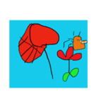 7歳 小学生が描いた絵 パパママ用（個別スタンプ：15）