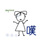リコちゃんseries～今の気持ちを一言で（個別スタンプ：15）