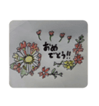 Happy flower message（個別スタンプ：1）