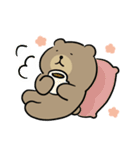 おうちでくつろぐくまのスタンプ（個別スタンプ：3）