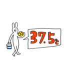 ハンドボールウサギの体温記録（個別スタンプ：30）