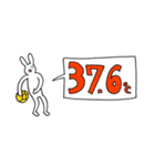 ハンドボールウサギの体温記録（個別スタンプ：31）