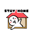 「STAY HOME」スタンプ（個別スタンプ：1）