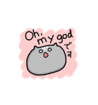 英語であいさつするネコ（個別スタンプ：19）