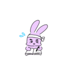 眉毛の主張が激しいウサギ（個別スタンプ：9）