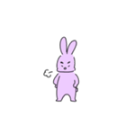 眉毛の主張が激しいウサギ（個別スタンプ：14）
