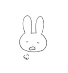 表情豊かなうさぎ①（個別スタンプ：7）