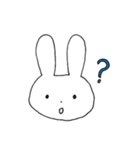 表情豊かなうさぎ①（個別スタンプ：12）