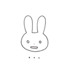 表情豊かなうさぎ①（個別スタンプ：20）