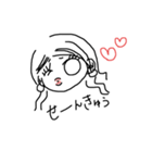 女の子と男の子の手書きスタンプ（個別スタンプ：2）