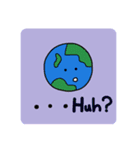 ゆる〜い宇宙の仲間たち( 英語、日本語 )（個別スタンプ：6）