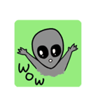 ゆる〜い宇宙の仲間たち( 英語、日本語 )（個別スタンプ：14）