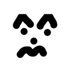 無表情 眉毛君（個別スタンプ：2）