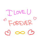 手書き風 Love words for 国際恋愛カップル（個別スタンプ：1）