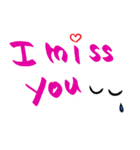 手書き風 Love words for 国際恋愛カップル（個別スタンプ：3）
