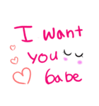 手書き風 Love words for 国際恋愛カップル（個別スタンプ：6）