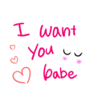手書き風 Love words for 国際恋愛カップル（個別スタンプ：7）