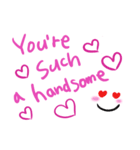 手書き風 Love words for 国際恋愛カップル（個別スタンプ：16）