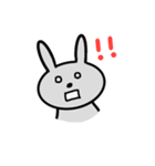 グレーのうさぎさん。（個別スタンプ：13）