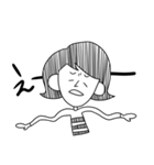 外ハネの女（個別スタンプ：3）