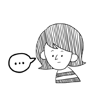 外ハネの女（個別スタンプ：4）