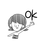 外ハネの女（個別スタンプ：7）
