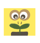 キリンとキリンの葉っぱ君（個別スタンプ：3）