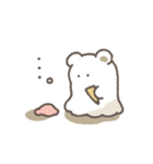 白いけだまのスタンプ（個別スタンプ：4）
