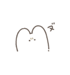 白いけだまのスタンプ（個別スタンプ：18）