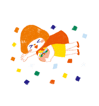 お祝いマントガール（個別スタンプ：6）