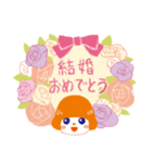 お祝いマントガール（個別スタンプ：7）