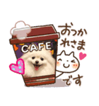 白ポメみみちゃんのスタンプ2（個別スタンプ：4）