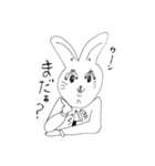 頭のおかしそうなウサギ（個別スタンプ：3）