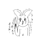 頭のおかしそうなウサギ（個別スタンプ：26）