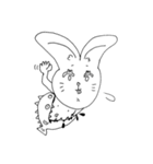 頭のおかしそうなウサギ（個別スタンプ：31）