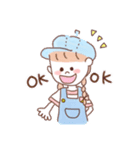 おんなのこ(みつあみ子)（個別スタンプ：5）