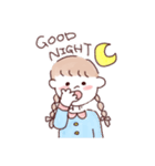 おんなのこ(みつあみ子)（個別スタンプ：8）
