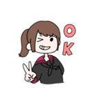 赤襟女子（個別スタンプ：1）
