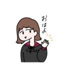 赤襟女子（個別スタンプ：3）