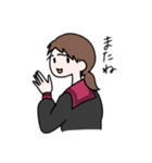 赤襟女子（個別スタンプ：4）