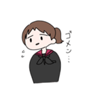 赤襟女子（個別スタンプ：5）