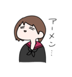 赤襟女子（個別スタンプ：7）