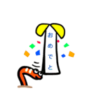 チンアナゴ お祝い メッセージ（個別スタンプ：9）