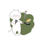 白ねこちゃんと、白くまちゃん（個別スタンプ：2）