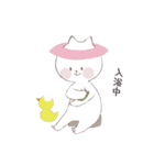 白ねこちゃんと、白くまちゃん（個別スタンプ：36）