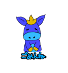 あおいろ ろばくん（個別スタンプ：3）