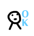 初めて1歳じが書いた人の絵（個別スタンプ：2）