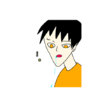 優しすぎて大袈裟になってしまう男の子。（個別スタンプ：4）